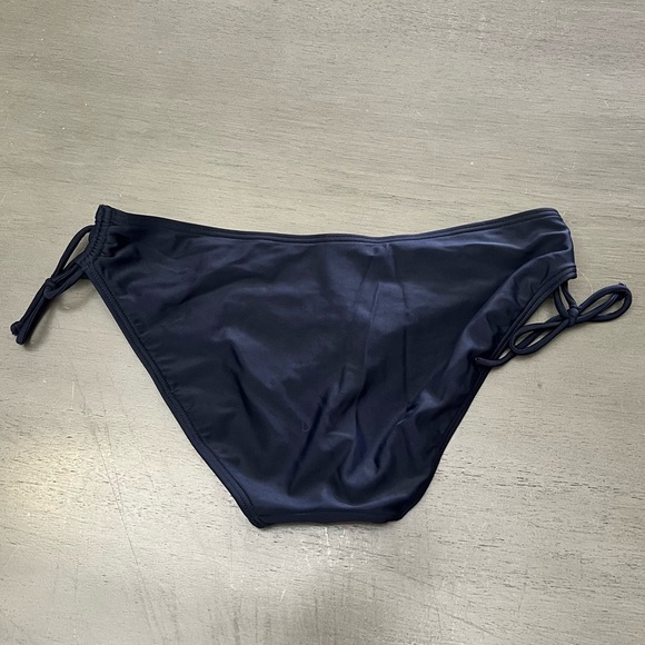Piha New Zealand Navy Blue Side Ruched Moderate Coverage Comfy Bikini Bottoms S - Picture 2 of 3